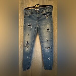 Zara Distressed Blue Jeans
